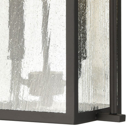 Atlas Lighting Braddock 17in 2-Light Outdoor Sconce | Transitional Architectural Bronze and Clear Seeded Glass | Porch & Garage | Model OL11076-BZ
