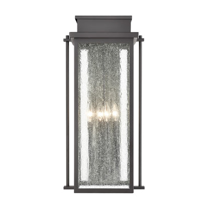 Atlas Lighting Braddock 25.75in 4-Light Outdoor Sconce | Traditional Architectural Bronze and Clear Seeded Glass | Porch | Model OL11077-BZ