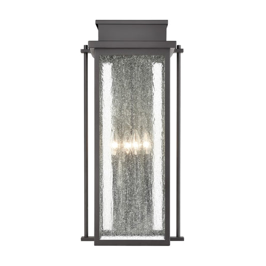 Atlas Lighting Braddock 25.75in 4-Light Outdoor Sconce | Traditional Architectural Bronze and Clear Seeded Glass | Porch | Model OL11077-BZ