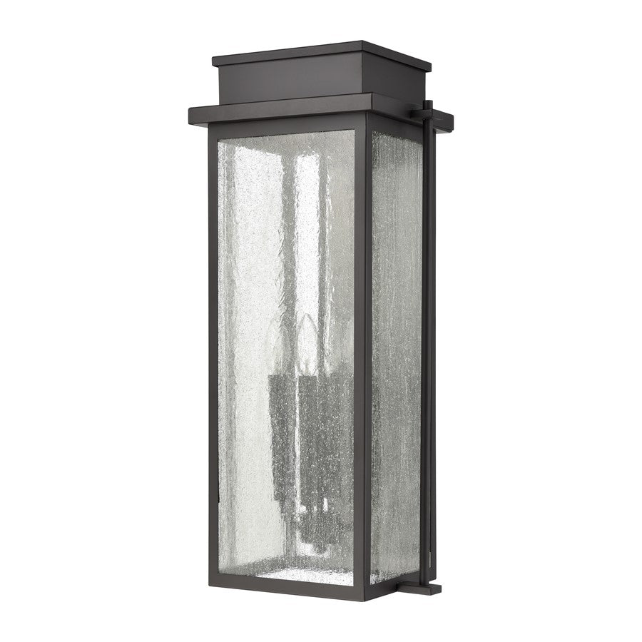 Atlas Lighting Braddock 25.75in 4-Light Outdoor Sconce | Traditional Architectural Bronze and Clear Seeded Glass | Porch | Model OL11077-BZ