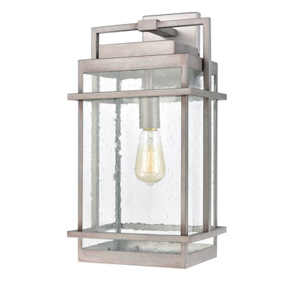 Atlas Lighting Breckenridge 22in 1-Light Outdoor Sconce | Transitional Weathered Zinc and Clear Seeded Glass | Entryway & Covered | Model OL11079-SV