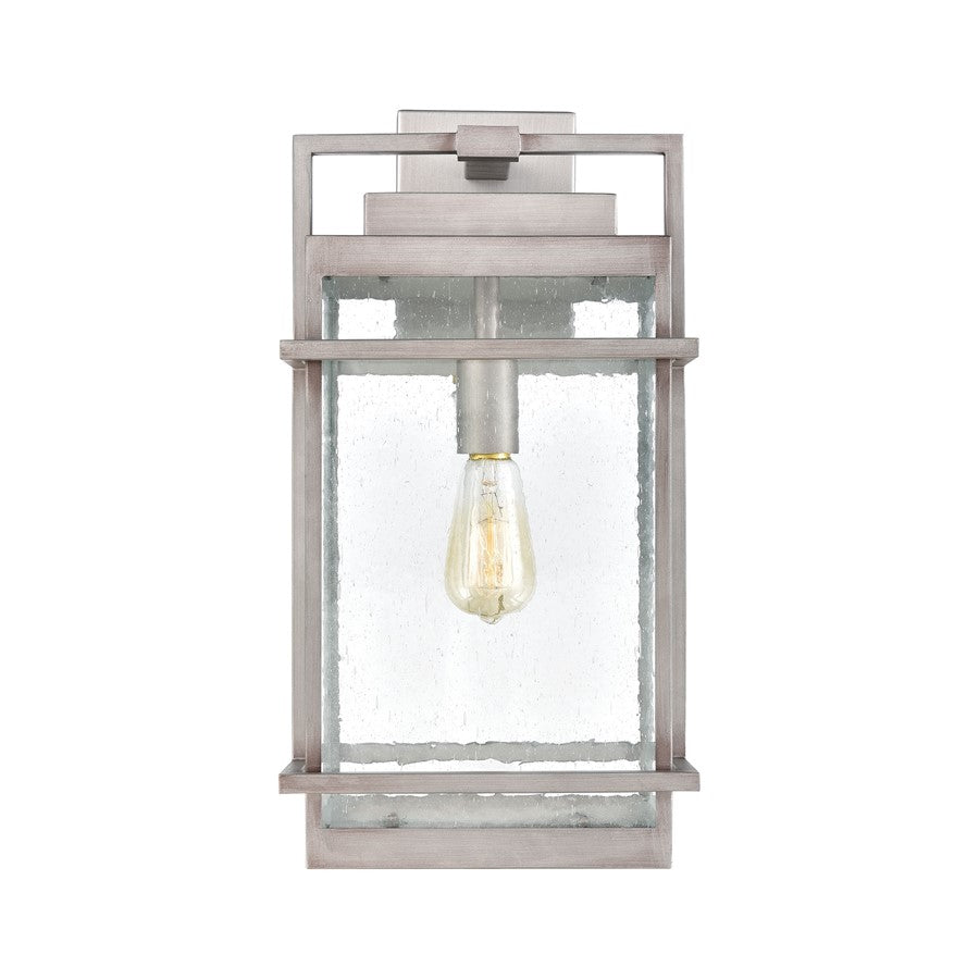 Atlas Lighting Breckenridge 22in 1-Light Outdoor Sconce | Transitional Weathered Zinc and Clear Seeded Glass | Entryway & Covered | Model OL11079-SV