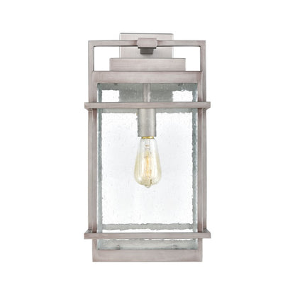Atlas Lighting Breckenridge 22in 1-Light Outdoor Sconce | Transitional Weathered Zinc and Clear Seeded Glass | Entryway & Covered | Model OL11079-SV