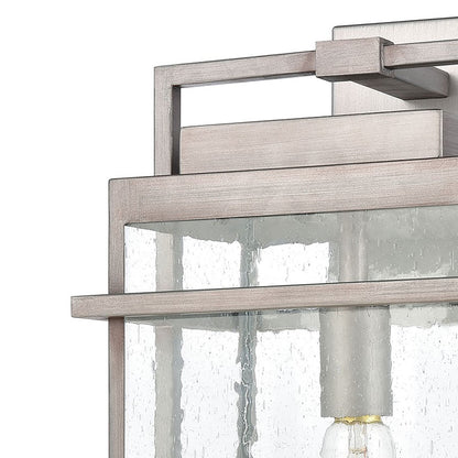 Atlas Lighting Breckenridge 22in 1-Light Outdoor Sconce | Transitional Weathered Zinc and Clear Seeded Glass | Entryway & Covered | Model OL11079-SV
