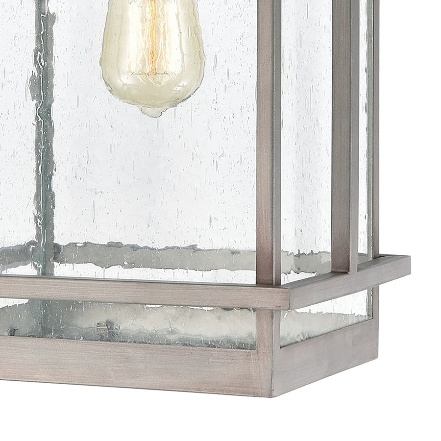 Atlas Lighting Breckenridge 22in 1-Light Outdoor Sconce | Transitional Weathered Zinc and Clear Seeded Glass | Entryway & Covered | Model OL11079-SV