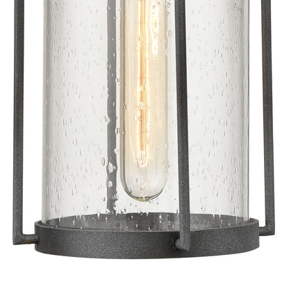 Atlas Lighting Catalonia 13.5in 1-Light Outdoor Sconce | Traditional Distressed Zinc and Clear Seeded Glass | Entryway & Porch | Model OL11091-GY