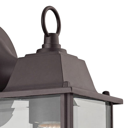 Atlas Lighting Cotswold 5in 1-Light Outdoor Sconce | Traditional Oil Rubbed Bronze and Clear Glass | Porch & Entryway Wall Light | Model OL11104-BZ