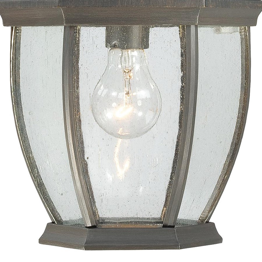 Atlas Lighting Covington 18in 1-Light Outdoor Sconce | Traditional Painted Bronze and Clear Seeded Glass | Porch & Entryway | Model OL11107-BZ