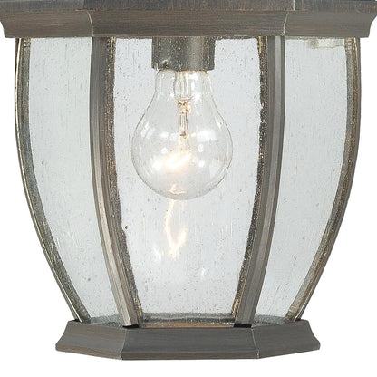 Atlas Lighting Covington 18in 1-Light Outdoor Sconce | Traditional Painted Bronze and Clear Seeded Glass | Porch & Entryway | Model OL11107-BZ