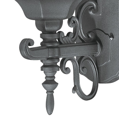Atlas Lighting Covington 21.5in 1-Light Outdoor Sconce | Traditional Black and Clear Seeded Glass | Porch & Entryway | Model OL11109-BK