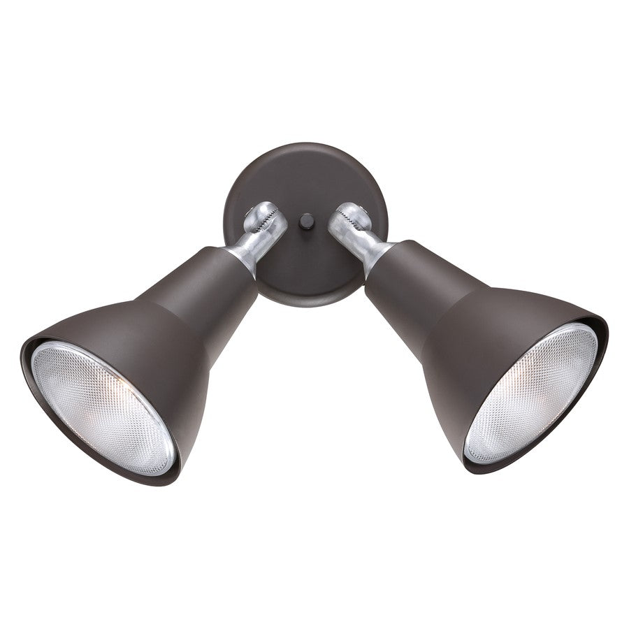 Atlas Lighting Daley 12in 2-Light Outdoor Sconce | Transitional Black Metal | Porch & Garage | 12 x 11 x 11 in | Model OL11120-BK