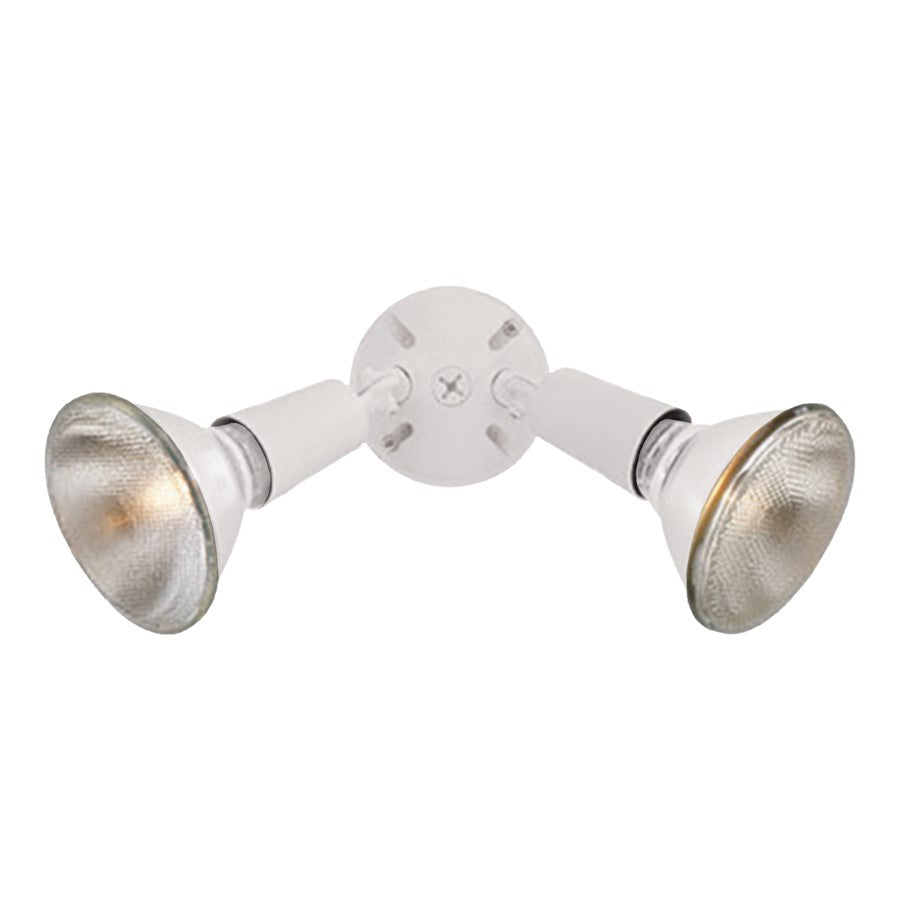 Atlas Lighting Daley 10in 2-Light Outdoor Sconce | Modern White Metal | Porch & Garage | 10 x 6 x 6 in | Model OL11121-WH