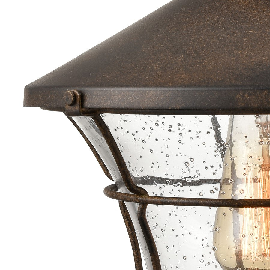 Atlas Lighting Gavin 10in 1-Light Outdoor Sconce | Traditional Hazelnut Bronze and Seeded Glass | Porch & Entryway | Model OL11144-BZ