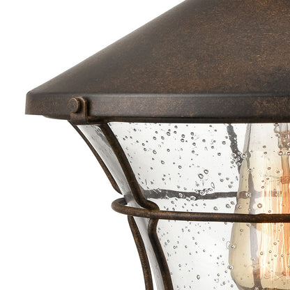 Atlas Lighting Gavin 10in 1-Light Outdoor Sconce | Traditional Hazelnut Bronze and Seeded Glass | Porch & Entryway | Model OL11144-BZ