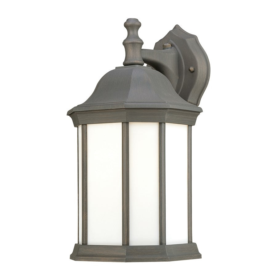 Atlas Lighting Hawthorne 14in 1-Light Outdoor Wall Sconce | Traditional Painted Bronze and White Frosted Glass | Porch & Entryway | Model OL11149-BZ