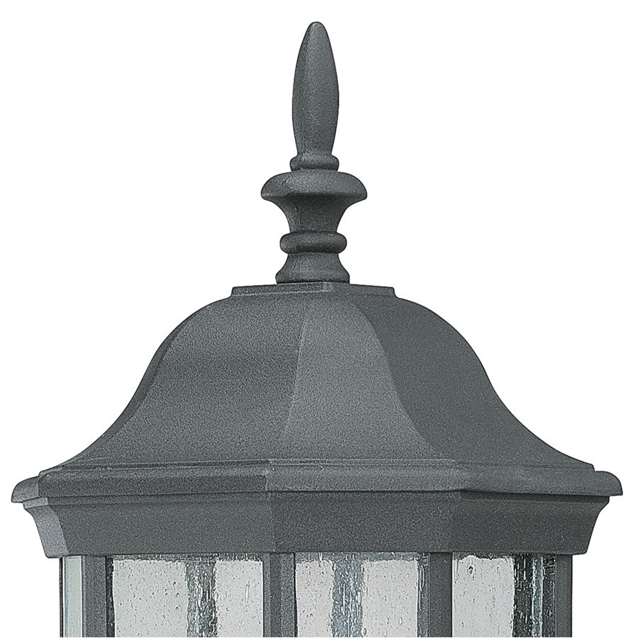 Atlas Lighting Hawthorne 26in 1-Light Outdoor Wall Sconce | Traditional Black and Clear Seeded Glass | Porch & Entryway | Model OL11151-BK