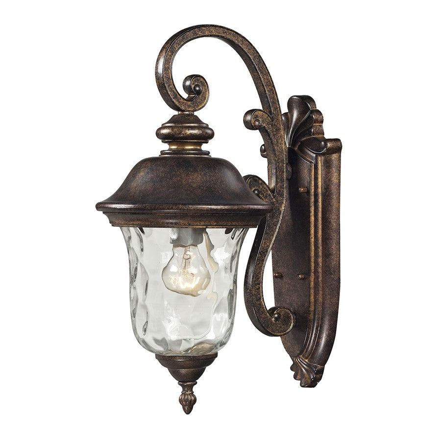 Atlas Lighting Lafayette 16in 1-Light Outdoor Sconce | Traditional Regal Bronze and Clear Glass | Entryway & Porch | 8 x 10 x 16 in | Model OL11167-BZ
