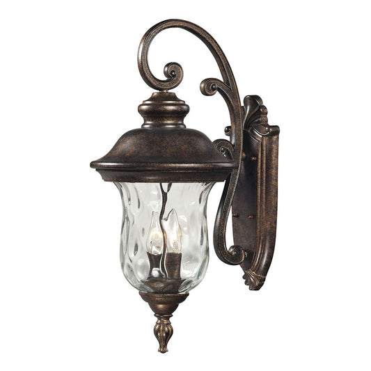 Atlas Lafayette 27in 3-Light Outdoor Sconce | Traditional Regal Bronze and Clear Glass | Covered Porch & Entryway | 12 x 16 x 27 in | Model OL11168-BZ