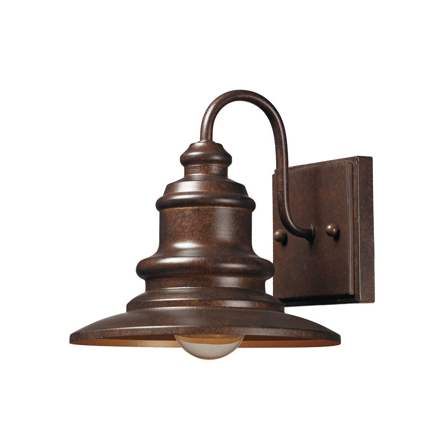 Atlas Lighting Marina 8in 1-Light Outdoor Sconce | Traditional Hazelnut Bronze and Bronze Metal | Entryway & Covered Patio | Model OL11176-BZ