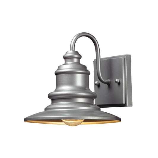 Atlas Lighting Marina 8in 1-Light Outdoor Sconce | Traditional Matte Silver and Silver Metal | Entryway & Covered Patio | Model OL11176-SV