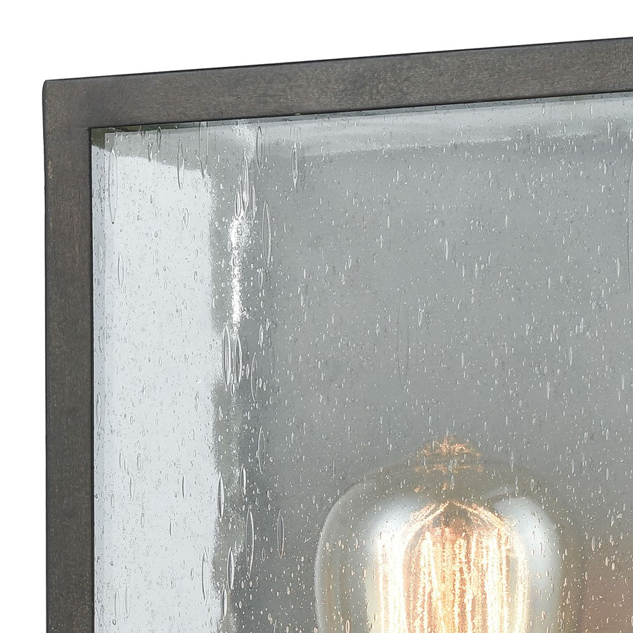 Atlas Lighting McKenzie 11in 1-Light Outdoor Sconce | Modern Blackened Bronze and Brushed Brass | Entryway & Covered Patio | Model OL11179-BZ