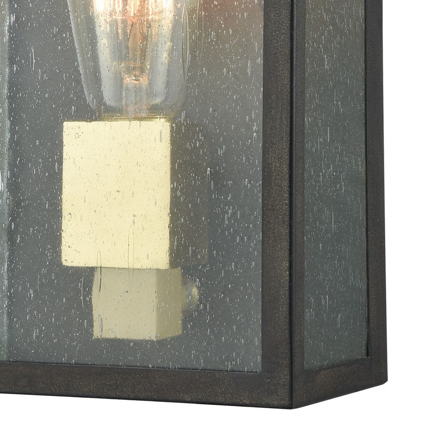 Atlas Lighting McKenzie 11in 1-Light Outdoor Sconce | Modern Blackened Bronze and Brushed Brass | Entryway & Covered Patio | Model OL11179-BZ