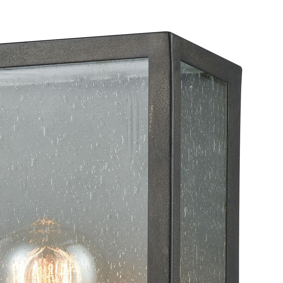 Atlas Lighting McKenzie 11in 1-Light Outdoor Sconce | Modern Blackened Bronze and Brushed Brass | Entryway & Covered Patio | Model OL11179-BZ