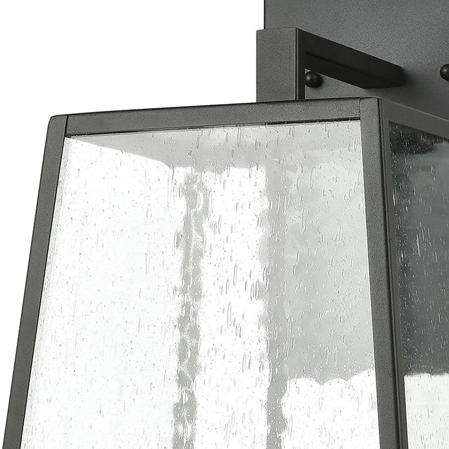 Atlas Lighting Meditterano 22in 4-Light Outdoor Sconce | Transitional Matte Black and Clear Seeded Glass | Covered Porch | Model OL11181-BK