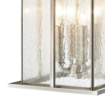 Atlas Lighting Oak Park 20in 4-Light Outdoor Sconce | Transitional Antique Brushed Aluminum and Clear Glass | Entryway & Porch | Model OL11192-SV