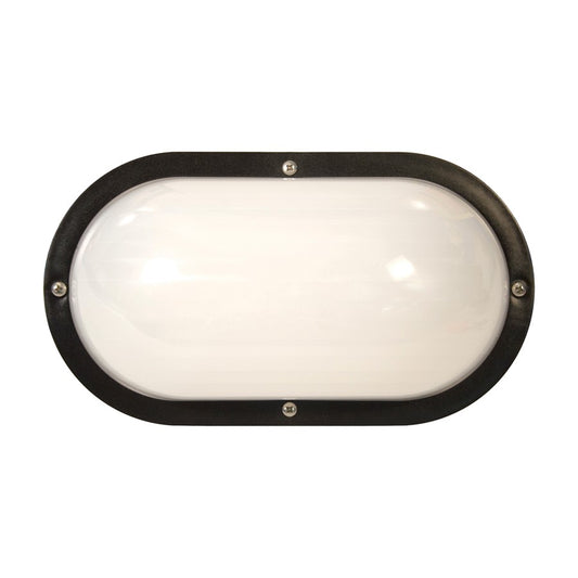 Atlas Lighting Port 10.5in 1-Light Outdoor Sconce | Modern Oil Rubbed Bronze and White Plastic | Entryway & Patio | Model OL11206-BZ