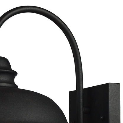Atlas Lighting Streetside Cafe 15in 1-Light Outdoor Sconce | Traditional Matte Black and Clear Glass | Entryway & Covered Patio | Model OL11221-BK