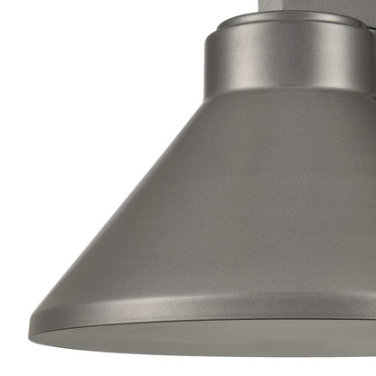 Atlas Lighting Thane 12in 1-Light Outdoor Sconce | Modern Hematite and Bronze Metal Cone Shade | Entryway & Patio | Model OL11222-GY