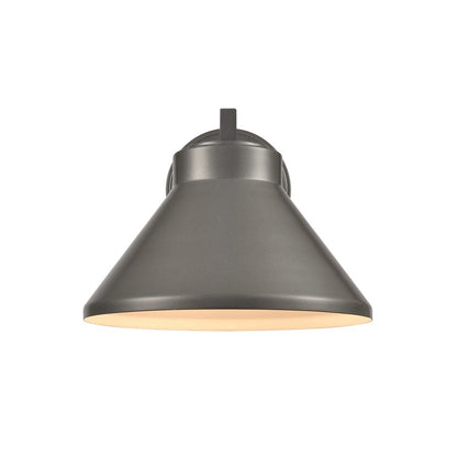 Atlas Lighting Thane 10in 1-Light Outdoor Sconce | Modern Hematite and Bronze Metal Cone Shade | Entryway & Patio | Model OL11223-GY