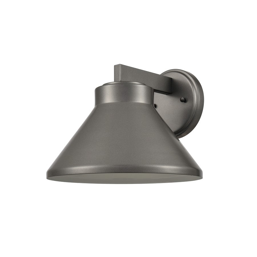 Atlas Lighting Thane 10in 1-Light Outdoor Sconce | Modern Hematite and Bronze Metal Cone Shade | Entryway & Patio | Model OL11223-GY