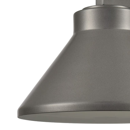 Atlas Lighting Thane 10in 1-Light Outdoor Sconce | Modern Hematite and Bronze Metal Cone Shade | Entryway & Patio | Model OL11223-GY