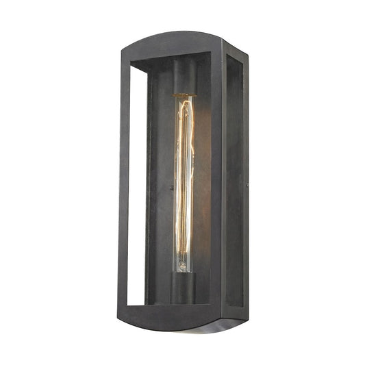 Atlas Lighting Trenton 17in 1-Light Outdoor Sconce | Transitional Blackened Bronze and Clear Glass | Entryway & Covered Patio | Model OL11226-BZ