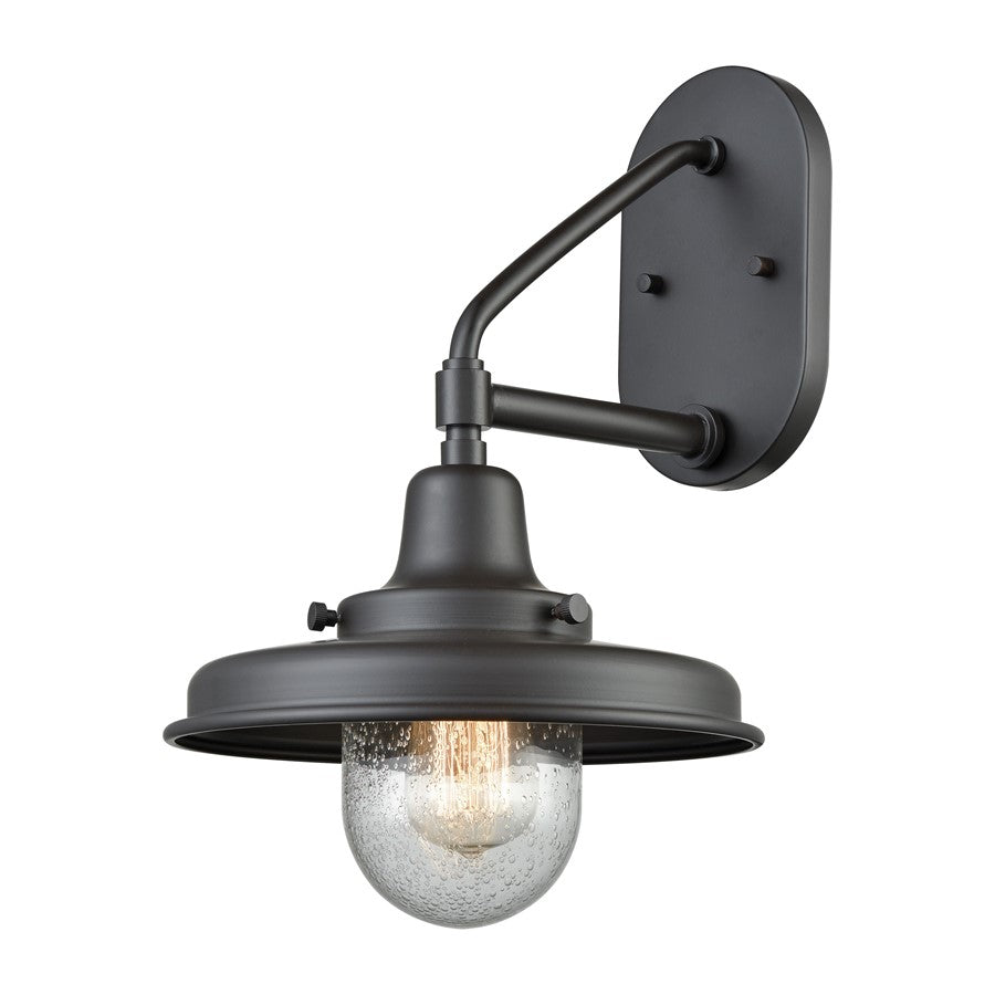 Atlas Lighting Vinton Station 15in 1-Light Outdoor Sconce | Traditional Oil Rubbed Bronze and Clear Seeded Glass | Porch | Model OL11236-BZ