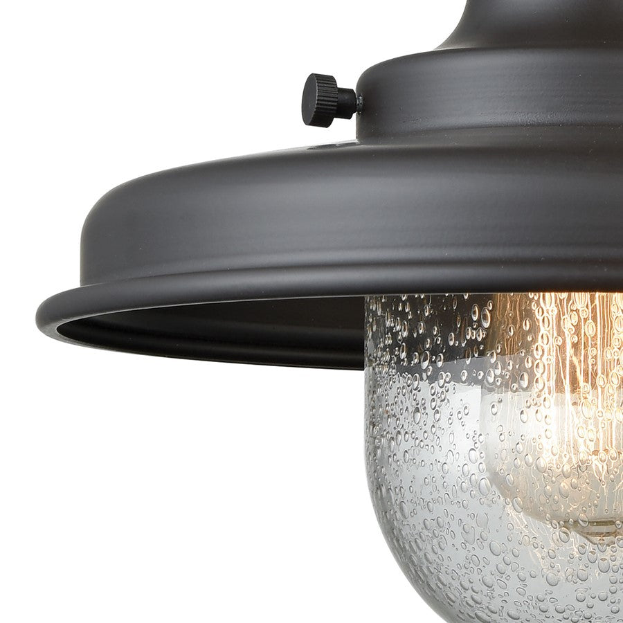 Atlas Lighting Vinton Station 15in 1-Light Outdoor Sconce | Traditional Oil Rubbed Bronze and Clear Seeded Glass | Porch | Model OL11236-BZ