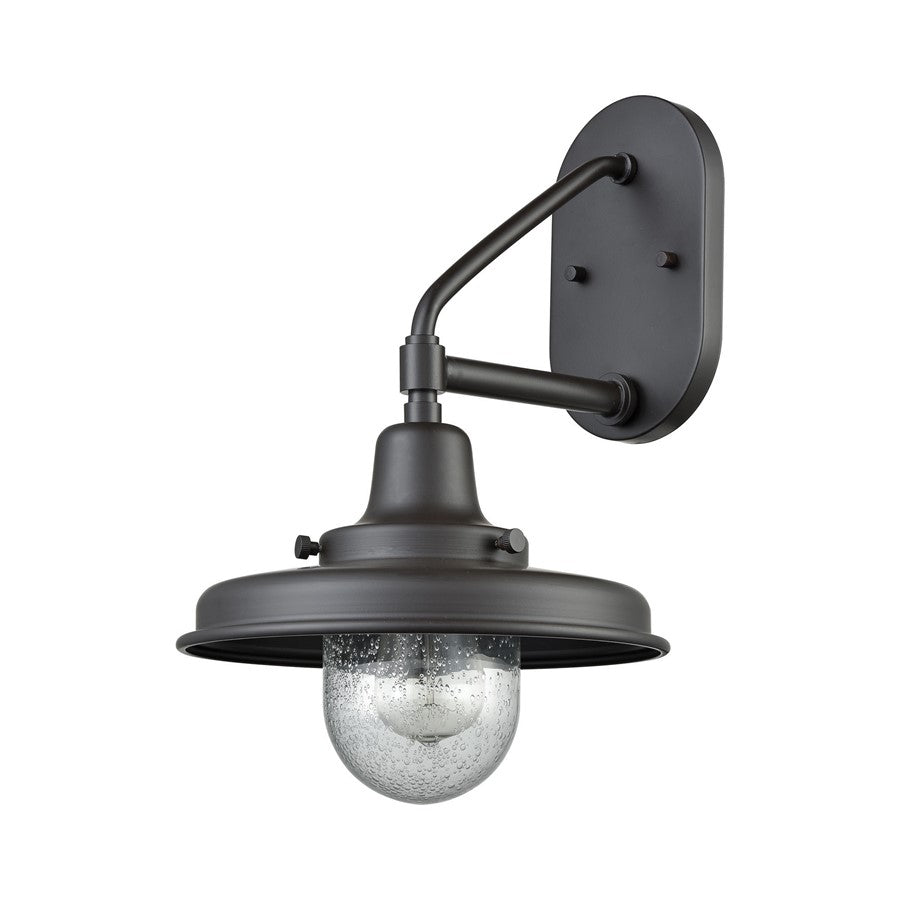 Atlas Lighting Vinton Station 15in 1-Light Outdoor Sconce | Traditional Oil Rubbed Bronze and Clear Seeded Glass | Porch | Model OL11236-BZ