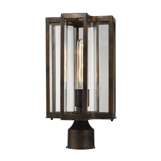 Atlas Lighting Bianca 1-Light Outdoor Post Light | Transitional Hazelnut Bronze and Clear Glass | Driveway & Walkway | Model OL11247-BZ