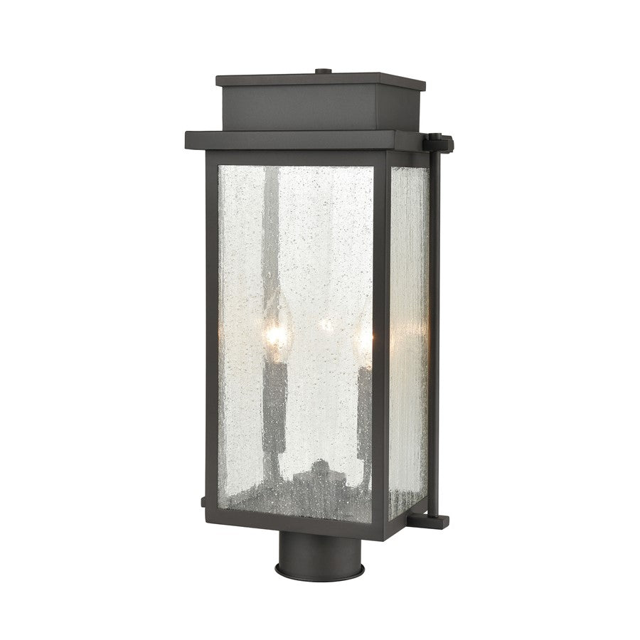 Atlas Lighting Braddock 2-Light Outdoor Post Light | Transitional Architectural Bronze and Seeded Glass | Driveway & Walkway | Model OL11248-BZ