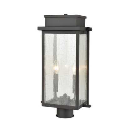 Atlas Lighting Braddock 2-Light Outdoor Post Light | Transitional Architectural Bronze and Seeded Glass | Driveway & Walkway | Model OL11248-BZ