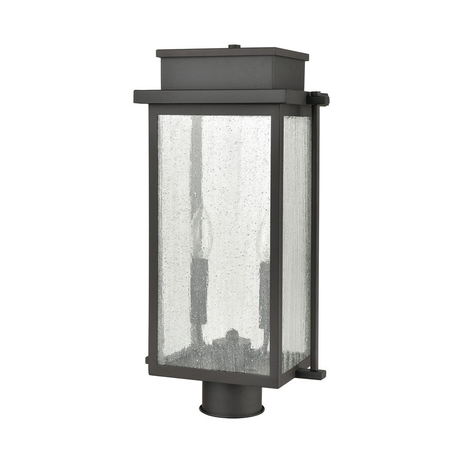 Atlas Lighting Braddock 2-Light Outdoor Post Light | Transitional Architectural Bronze and Seeded Glass | Driveway & Walkway | Model OL11248-BZ