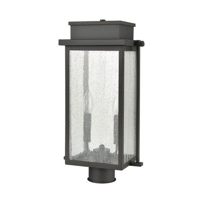 Atlas Lighting Braddock 2-Light Outdoor Post Light | Transitional Architectural Bronze and Seeded Glass | Driveway & Walkway | Model OL11248-BZ