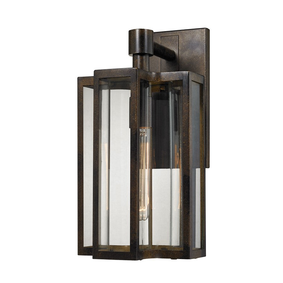 Atlas Lighting Bianca 8in 1-Light Outdoor Sconce | Transitional Hazelnut Bronze and Clear Glass | Porch & Entryway | 8 x 10 x 16 in | Model OL11291-BZ