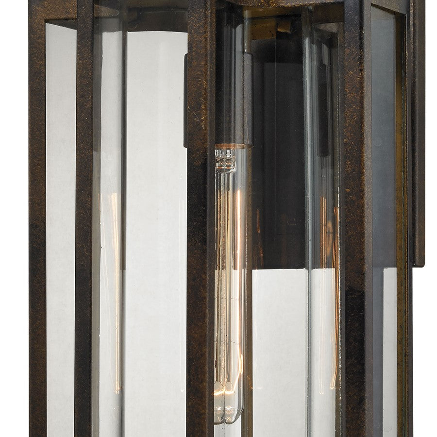 Atlas Lighting Bianca 8in 1-Light Outdoor Sconce | Transitional Hazelnut Bronze and Clear Glass | Porch & Entryway | 8 x 10 x 16 in | Model OL11291-BZ
