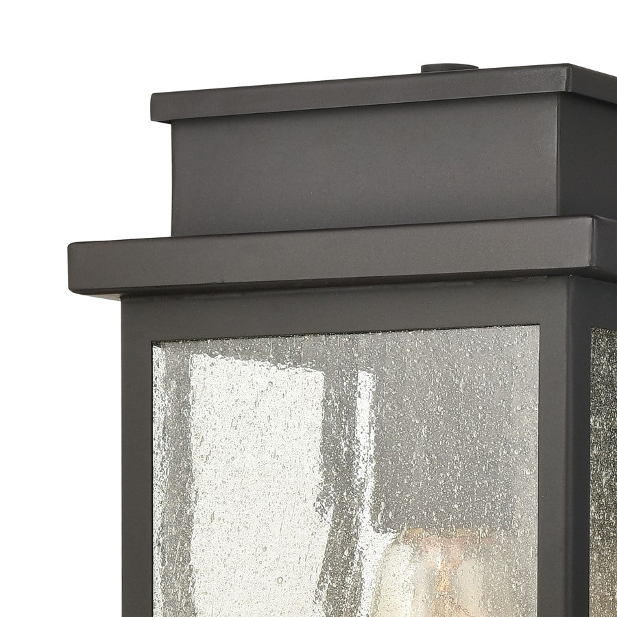 Atlas Lighting Braddock 13'' High 1Lt Outdoor Sconce, Bronze/Clear
