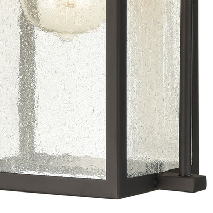 Atlas Lighting Braddock 13'' High 1Lt Outdoor Sconce, Bronze/Clear