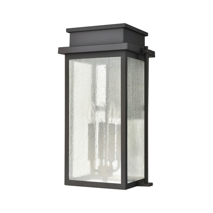Atlas Lighting Braddock 20'' High 4Lt Outdoor Sconce, Bronze/Clear