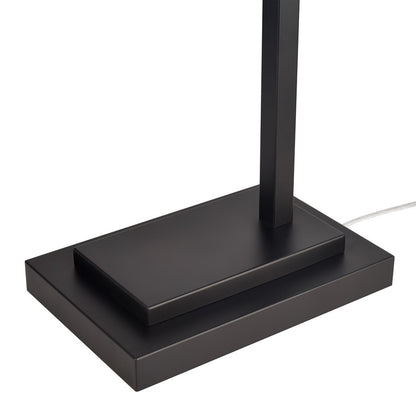 Atlas Baitz 62in Floor Lamp | Transitional Matte Black Metal and Natural Rattan Drum Shade | Living Room & Bedroom | Model PL11001-BK